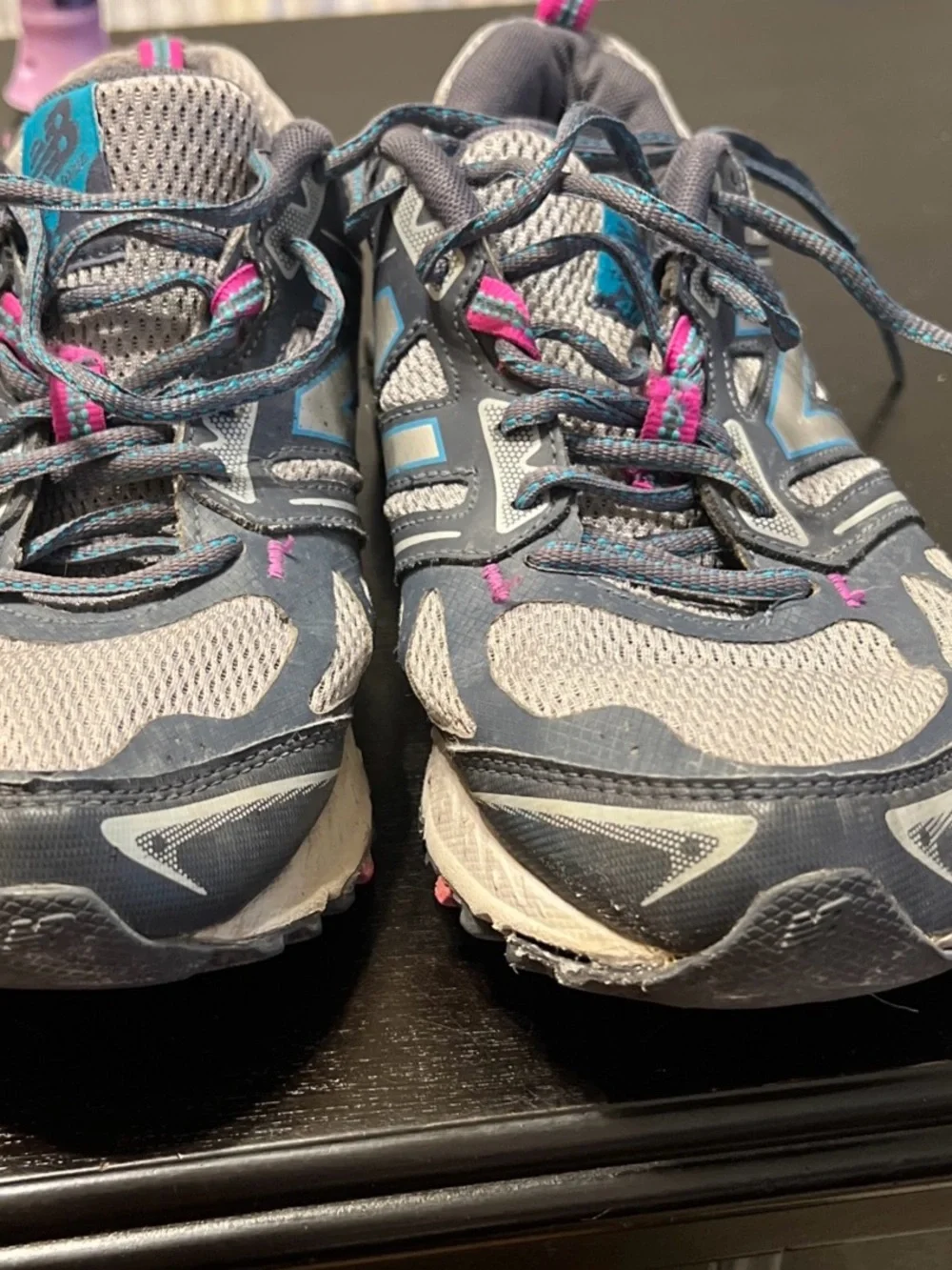 New Balance Gray Teal Sneakers with Pink Highlights SIZE 9